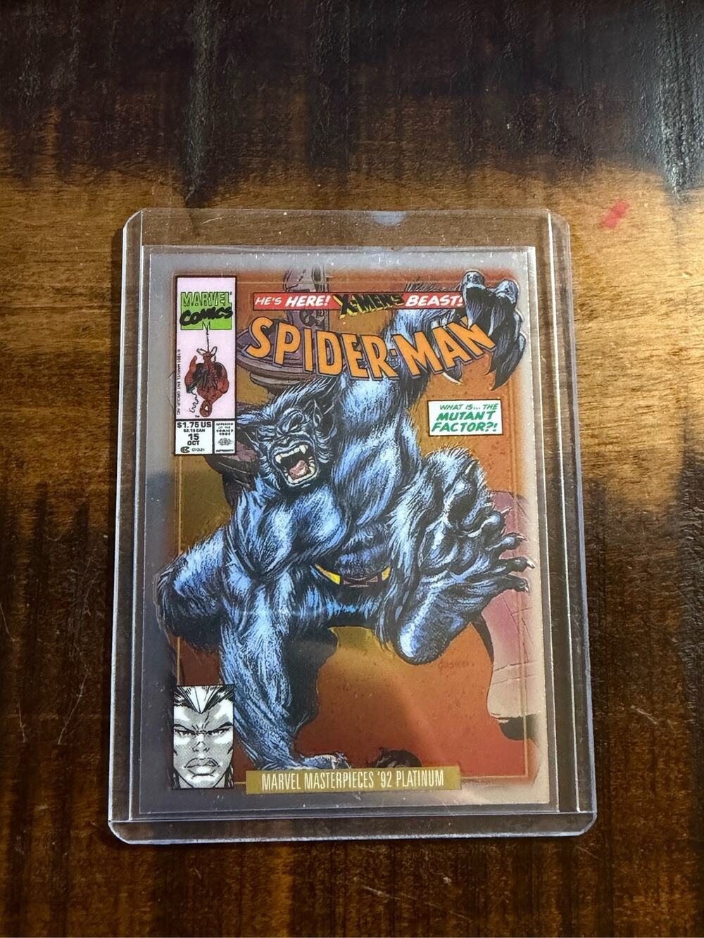2024 Marvel Masterpieces 92 Platinum Beast #7-V Variant Cover Card